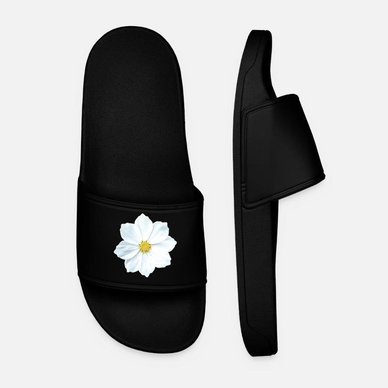 Blume - Männer Badelatschen - Schwarz