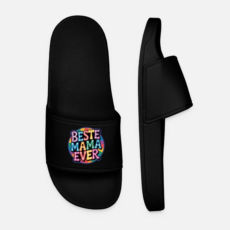 Best Mom Ever Rainbow - Men’s Pool Sliders - black