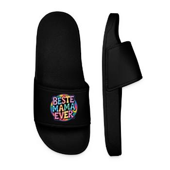Beste Mama Ever Regenbogen Design - Männer Badelatschen - Schwarz - Vorne