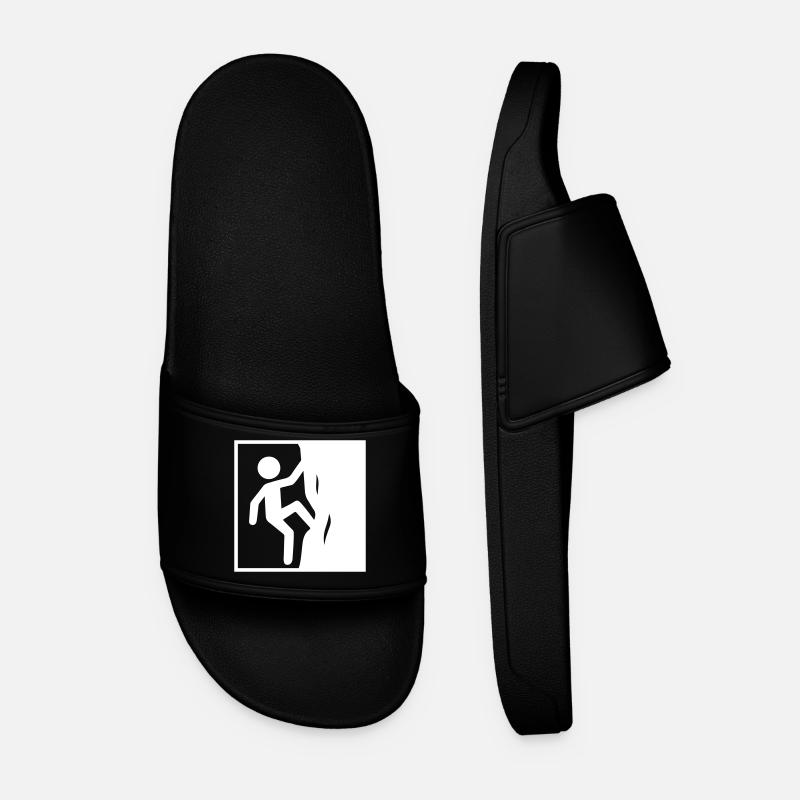 Klettern Symbol Sport - Männer Badelatschen - Schwarz