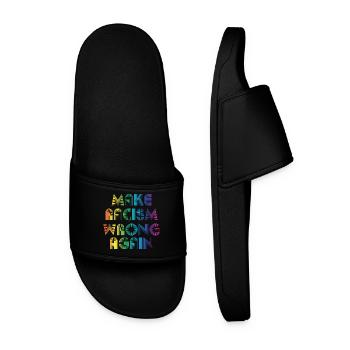 Rendre le racisme faux - Claquettes Homme - noir - Devant