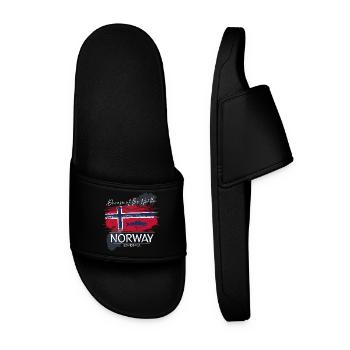 Dream Norway Flag Fish - Men’s Pool Sliders - black - Front