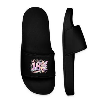 Elfe des 18 ans – cadeau rétro pastel - Claquettes Homme - noir - Devant