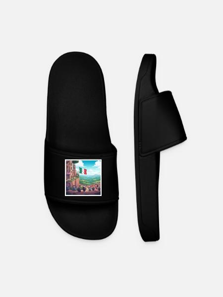 GIDAGI Fitness Cartoons Collection - Men’s Pool Sliders - black