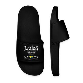 Luleå Schweden Streetwear Reise Souvenir - Männer Badelatschen - Schwarz - Vorne