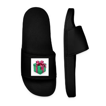 Grünes Geschenkpaket - Männer Badelatschen - Schwarz - Vorne