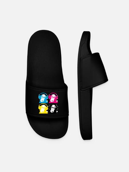 4 DJ monkeys - Claquettes Homme - noir