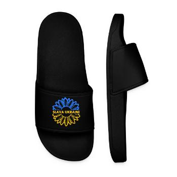 Slava ukraini - Claquettes Homme - noir - Devant