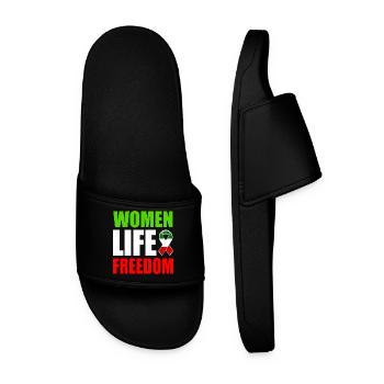 Women life freedom - Men’s Pool Sliders - black - Front
