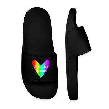 BONNE FÊTE MAMAN. MAMAN. FÊTE DES MÈRES. JE T'AIME - Claquettes Homme - noir - Devant