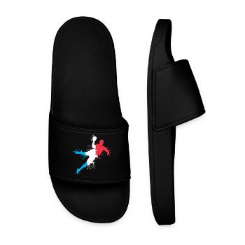 Handball Team France Handball Player Explosion European Championship - Men’s Pool Sliders - black - Front