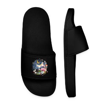 rare, exotic and native insects at night - Men’s Pool Sliders - black - Front