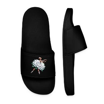 Ballet dancer with tutu - Men’s Pool Sliders - black - Front