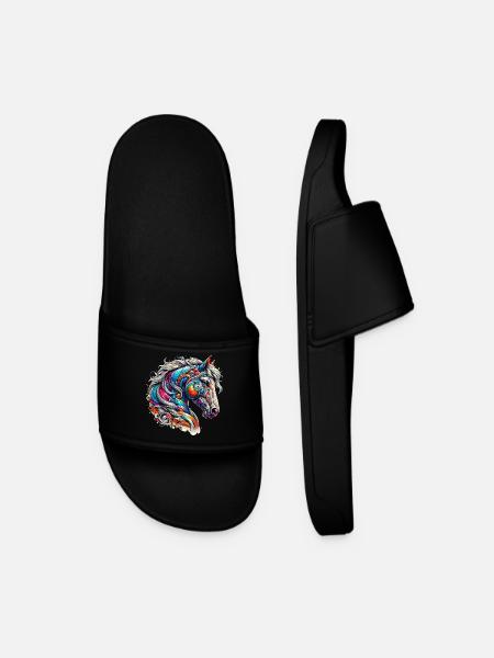 Horse - Men’s Pool Sliders - black