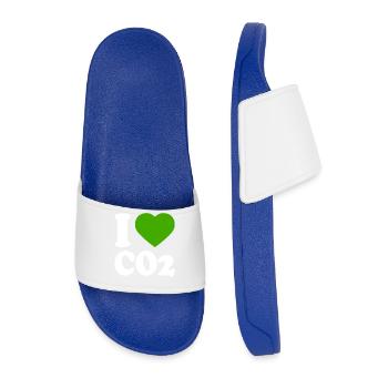 I love co2 - Claquettes Homme - bleu roi - Devant