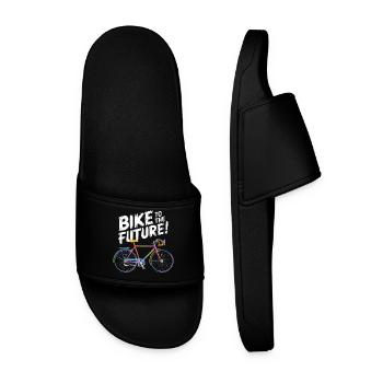 Futuristic Bicycle Design - Men’s Pool Sliders - black - Front