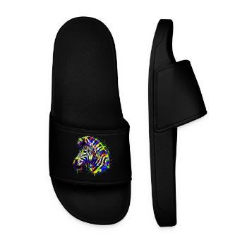 Zebra - Men’s Pool Sliders - black - Front