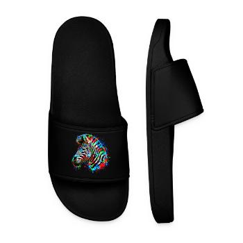 Zebra - Men’s Pool Sliders - black - Front