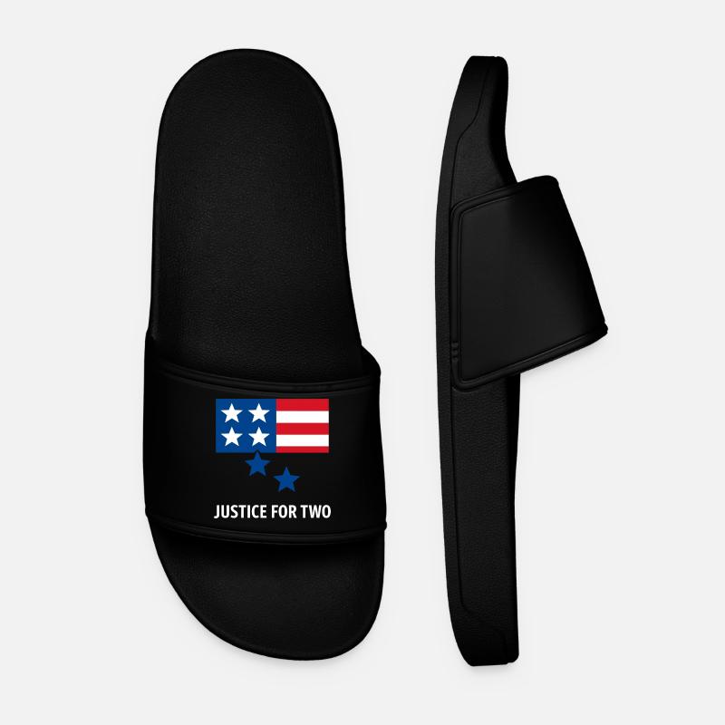 Justice For Two - Men’s Pool Sliders - black