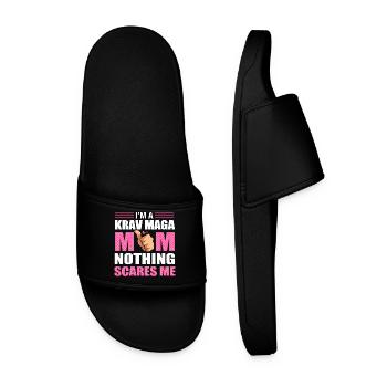 Krav Maga - Männer Badelatschen - Schwarz - Vorne