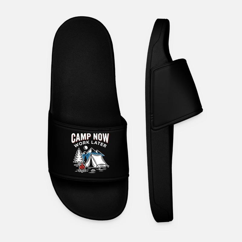 Camp now, work later - Men’s Pool Sliders - black