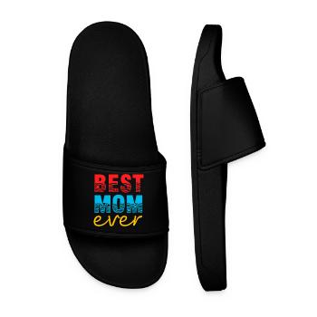 Meilleur t-shirt cadeau de maman de tous les temps - Claquettes Homme - noir - Devant