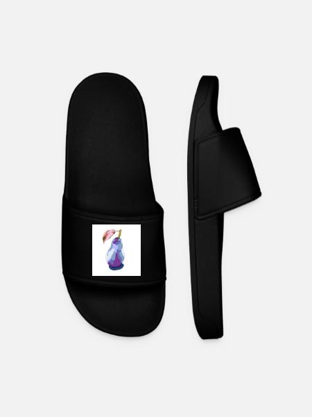 Pear in Pastels Abstract - Men’s Pool Sliders - black