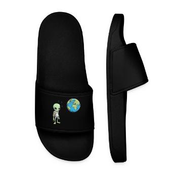Alien and Earth - Men’s Pool Sliders - black - Front
