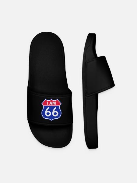 66 birthday - Men’s Pool Sliders - black