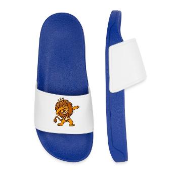 Dabbing Lion néerlandais Jour du roi couronne Roi - Claquettes Homme - bleu roi - Devant