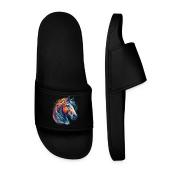 Cheval - Claquettes Homme - noir - Devant