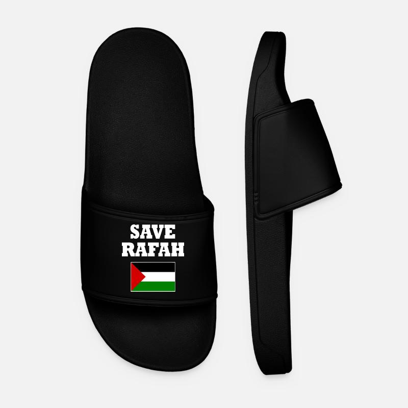 Save rafah - Men’s Pool Sliders - black