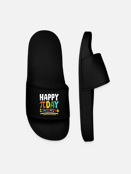 Happy Pi Day - Men’s Pool Sliders - black