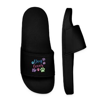 Amoureux des chiens - Claquettes Homme - noir - Devant