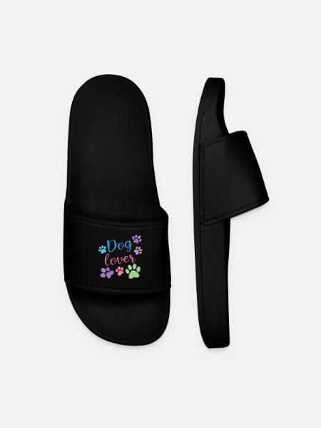 Dog Lovers - Men’s Pool Sliders - black