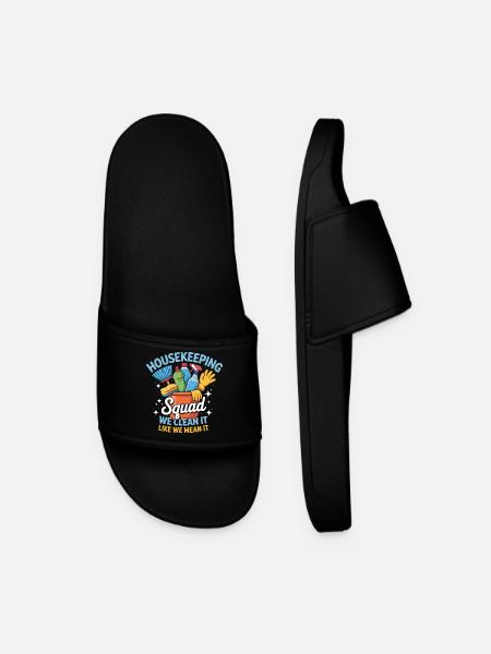 Funny Cleaning Design - Men’s Pool Sliders - black
