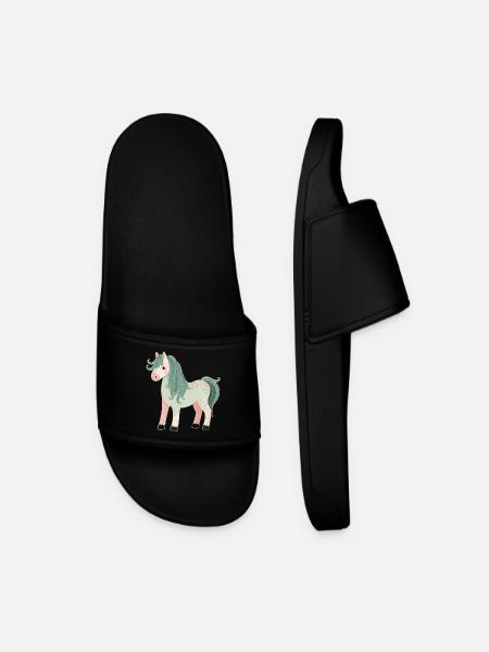 Poney mignon - Claquettes Homme - noir