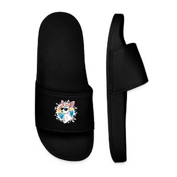 Cool Kangaroo – Retro-Stil & Sonnenbrille - Männer Badelatschen - Schwarz - Vorne