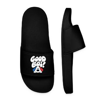 Good Boy Hund Retro Design - Männer Badelatschen - Schwarz - Vorne