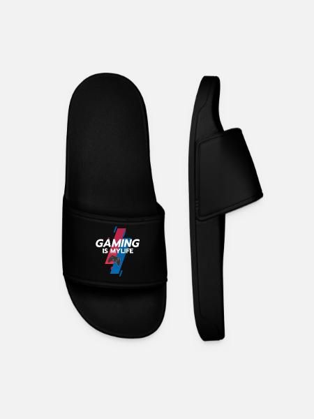 Gaming Is My Life - Men’s Pool Sliders - black