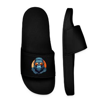 Cooler Gorilla - Gorilla mit Sonnenbrille beim - Männer Badelatschen - Schwarz - Vorne