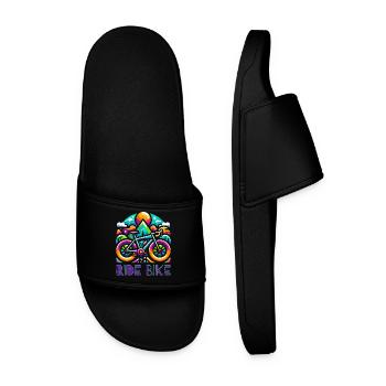 Cycling - Ride Bike design - Men’s Pool Sliders - black - Front