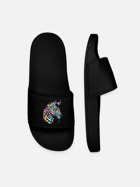 Zebra - Men’s Pool Sliders - black