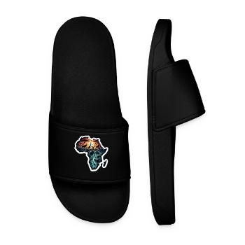 Africa Adventurousness - Men’s Pool Sliders - black - Front