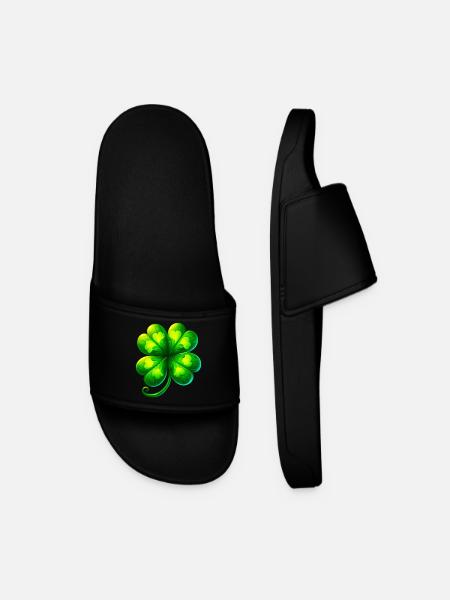 Four-leaf clover - Men’s Pool Sliders - black