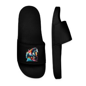 Cheval - Claquettes Homme - noir - Devant