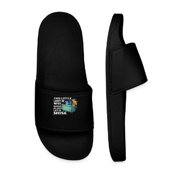 Cette petite lumière qui est la mienne, je vais la laisser briller - Claquettes Homme - noir - Devant