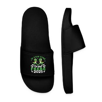 Grand Frère 2025 Annonce Grossesse Cadeau Dino - Claquettes Homme - noir - Devant
