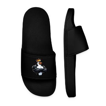 Strong Penguin King Fitness Training - Men’s Pool Sliders - black - Front