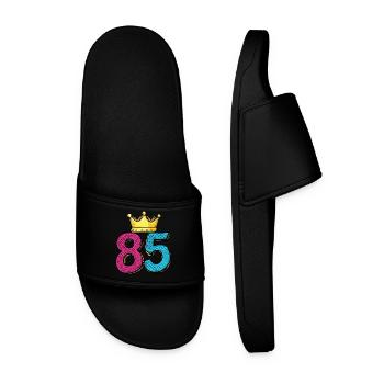 85 Number Crown - Men’s Pool Sliders - black - Front